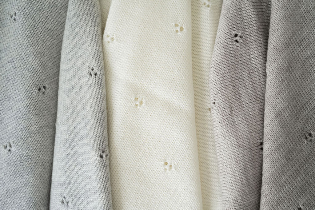 Weiche Babydecke aus 100% Merinowolle - creme