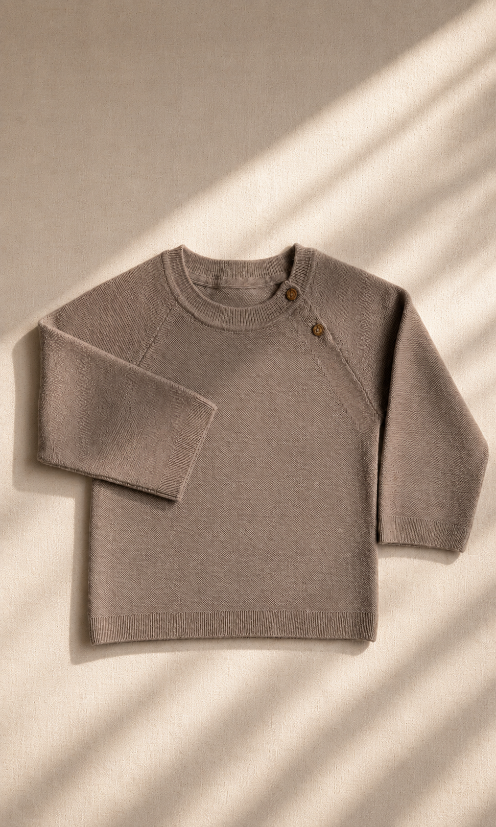 Neu: Baby Pullover aus Merinowolle - Camel [Vorbestellen: Versand ab 17.08.26]
