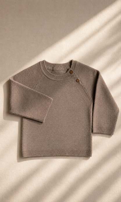 Neu: Baby Pullover aus Merinowolle - Camel [Vorbestellen: Versand ab 17.08.26]