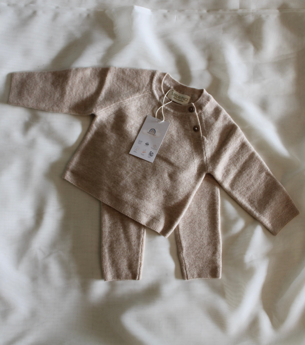 Neu: Baby Hose aus Merinowolle - Golden Sand
