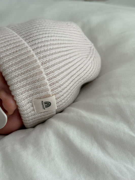 Supersoftes Newborn-Beanie - Elfenbein