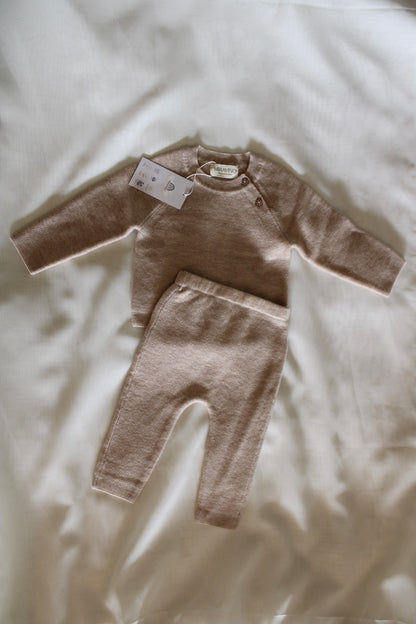 Neu: Baby Pullover aus Merinowolle - Golden Sand