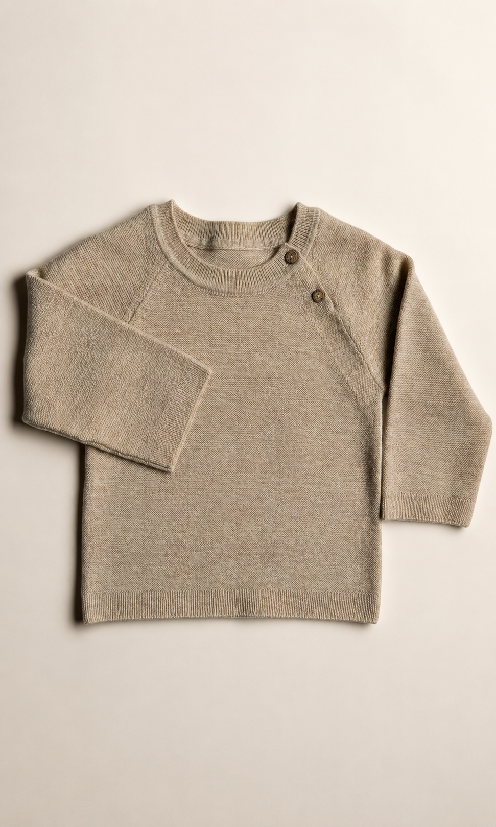 Neu: Baby Pullover aus Merinowolle - Golden Sand [Vorbestellen: ab 17.08.26]