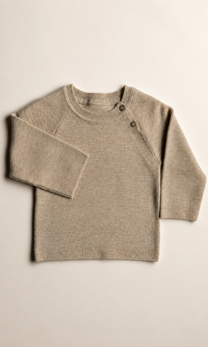 Neu: Baby Pullover aus Merinowolle - Golden Sand [Vorbestellen: ab 17.08.26]
