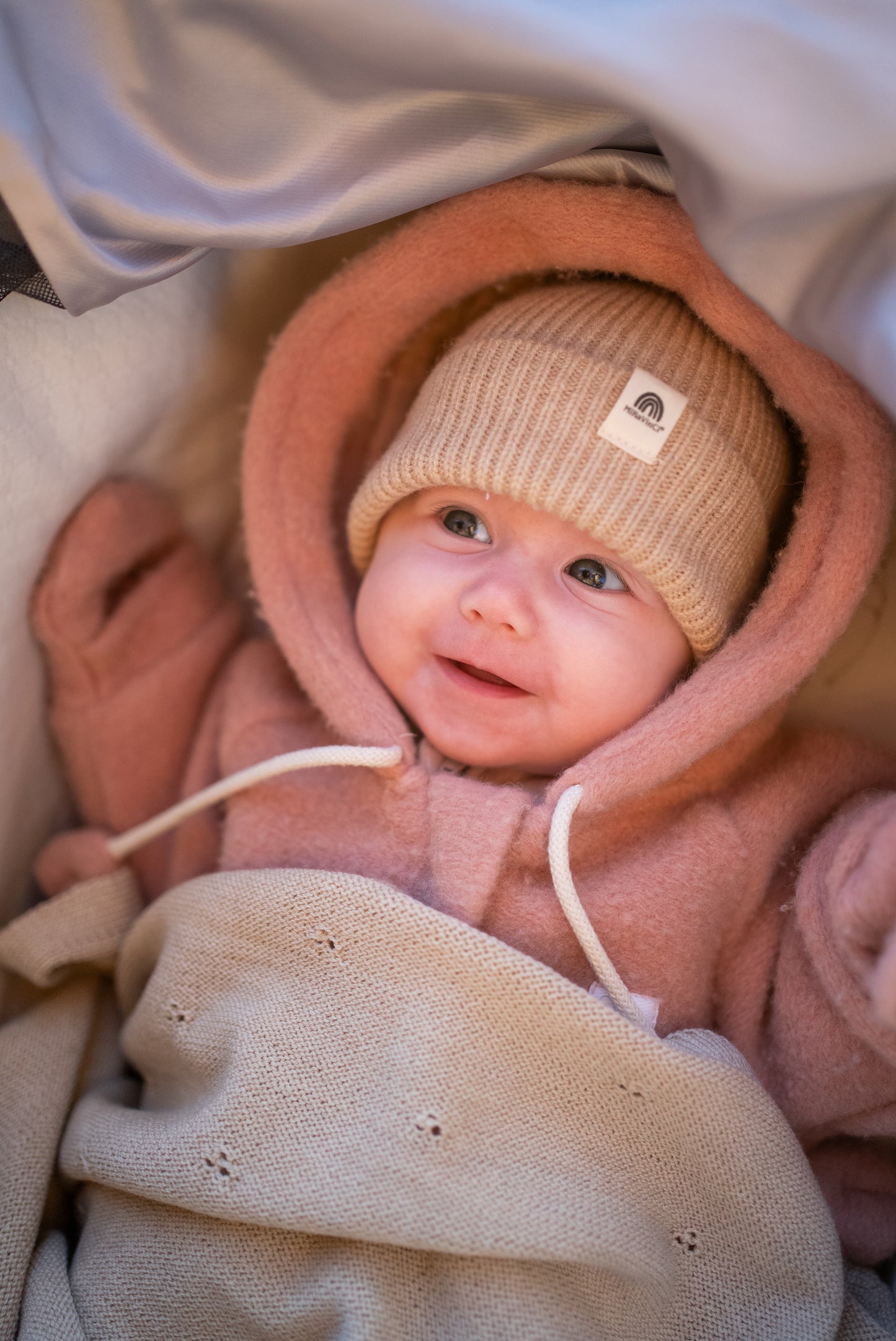 Supersoftes Newborn-Beanie - Golden Sand