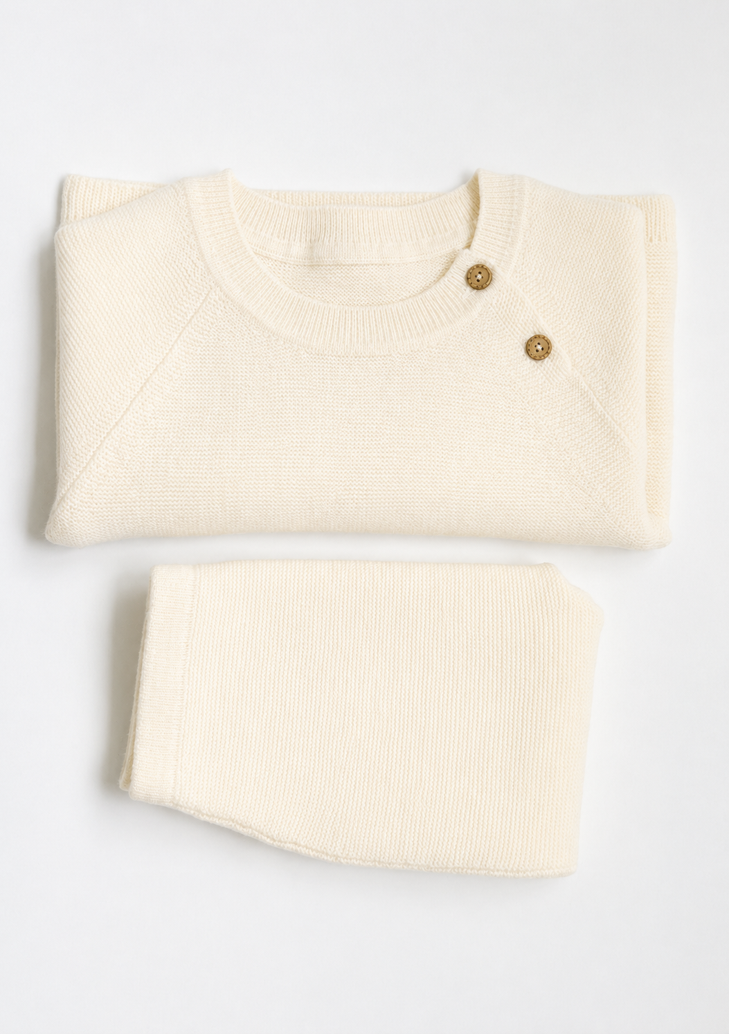 Neu: Baby Pullover aus Merinowolle - Elfenbein [Vorbestellen: 17.07.26]