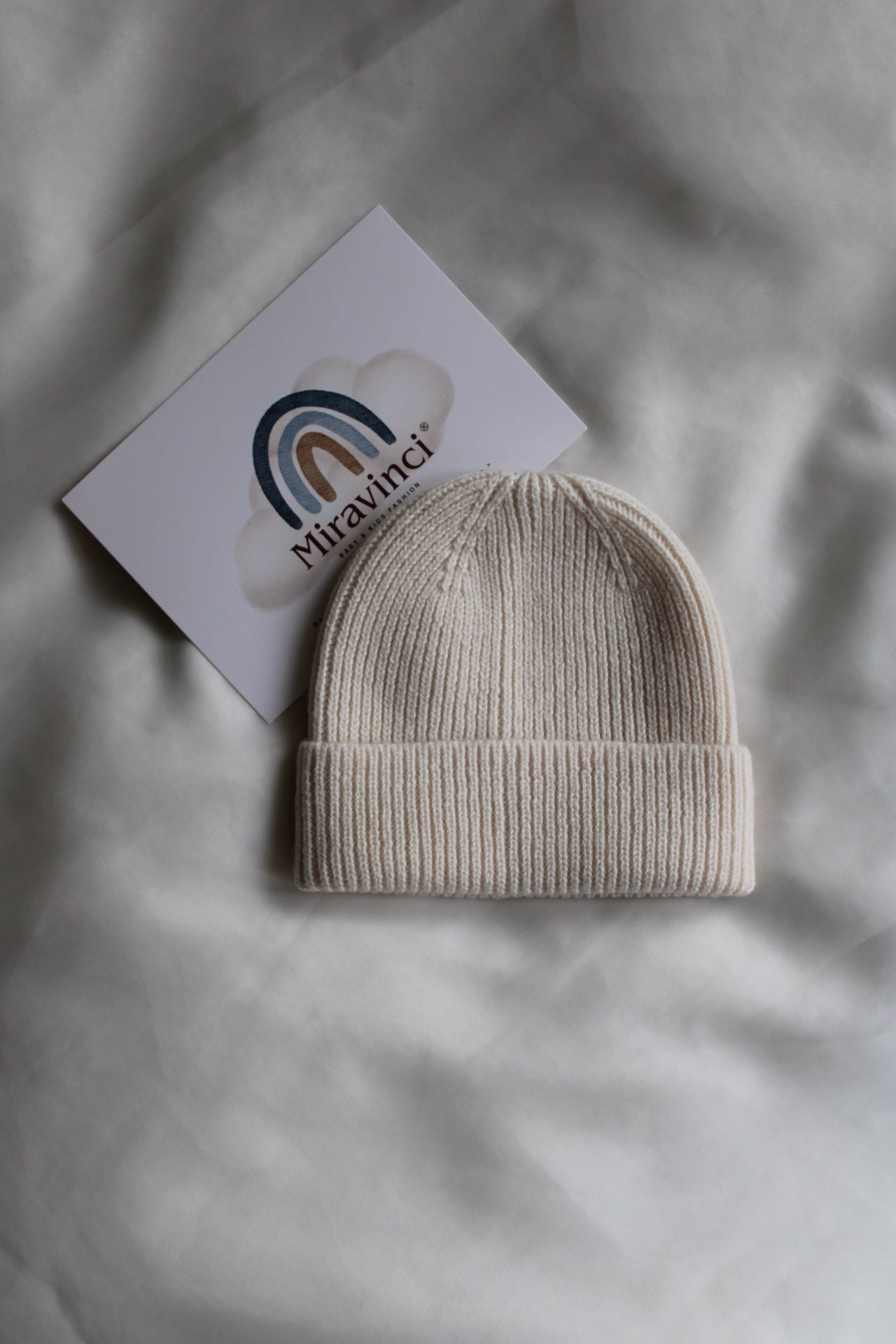 Neu: supersoftes Newborn-Baby-Beanie - Creme [vorbestellen 7-10 Tage Versand]