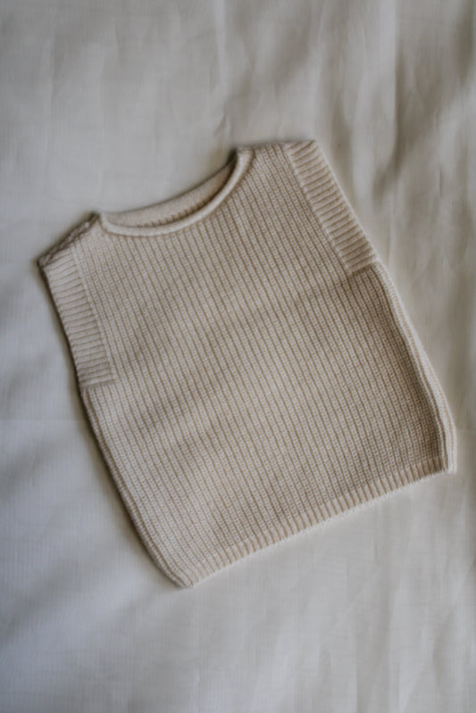 Neu - [Vorbestellen: Versand ab 26.03.26] Baby Pullunder - elfenbein