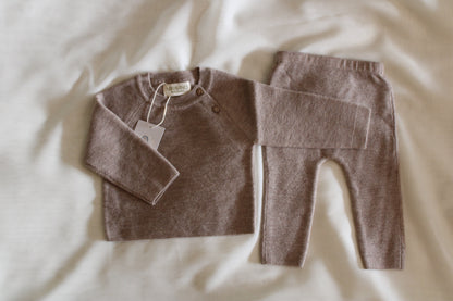 Neu: Baby Pullover aus Merinowolle - Camel