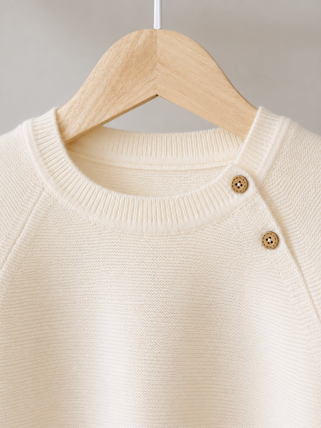 Neu: Baby Pullover aus Merinowolle - Elfenbein [Vorbestellen: 17.07.26]