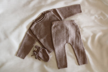 Neu: Baby Hose aus Merinowolle - Camel