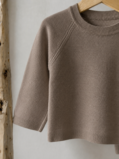 Neu: Baby Pullover aus Merinowolle - Camel [Vorbestellen: Versand ab 17.07.26]